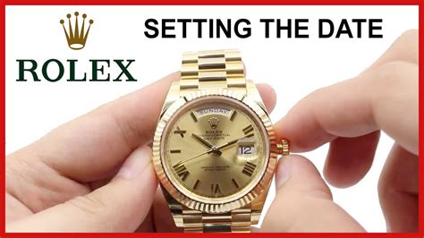 how to set Rolex date